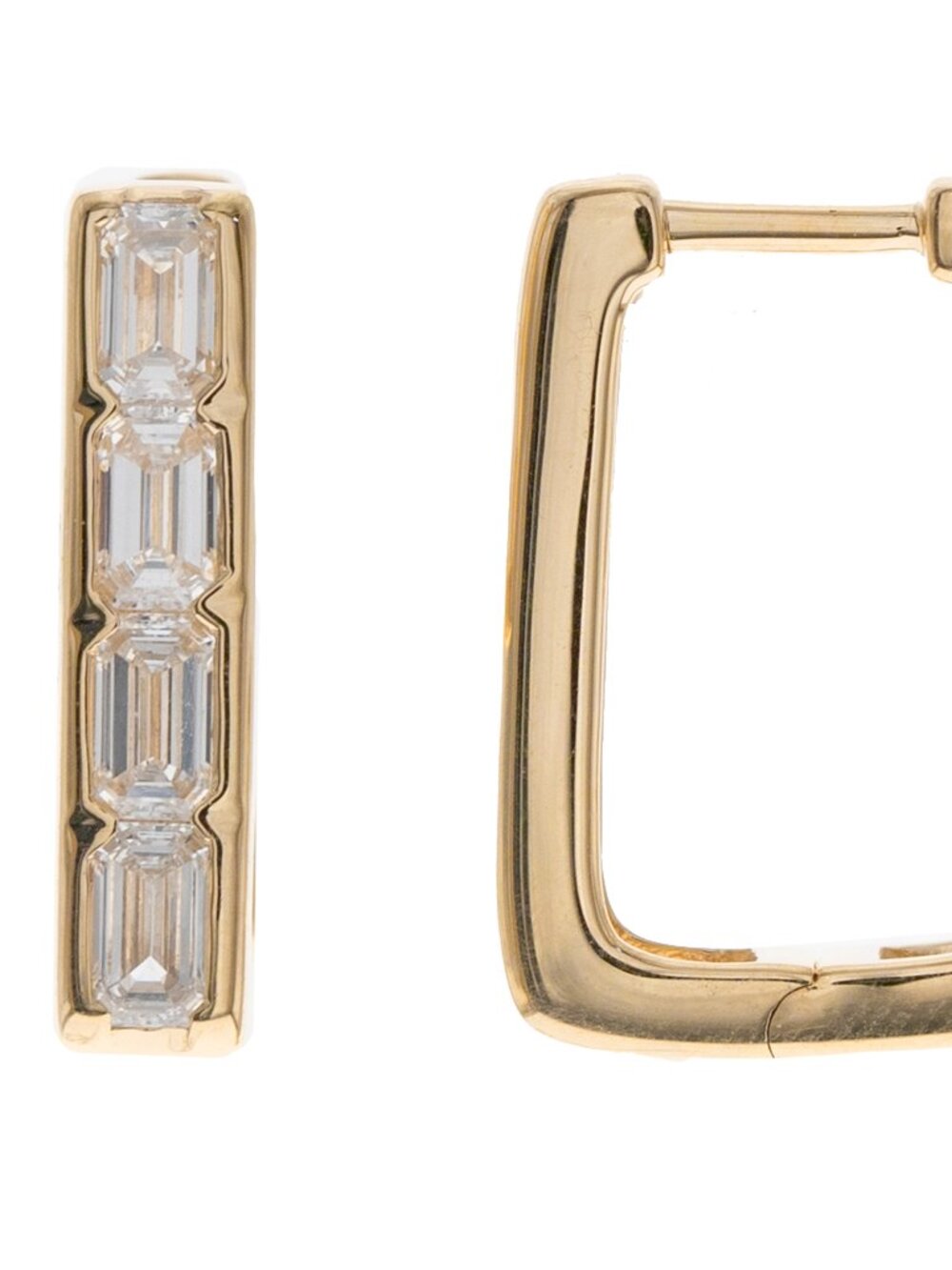 Lab grown Square earrings